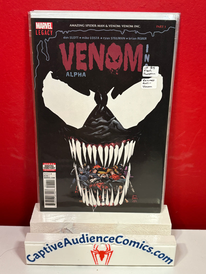 The Amazing Spider-Man & Venom: Venom Inc. - Alpha #1 - Flash Thompson becomes Anti-Venom - VF