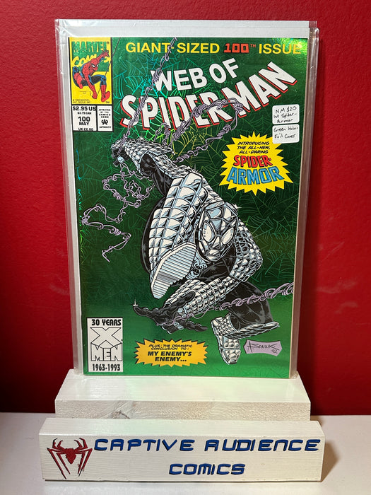 Web of Spider-Man, Vol. 1 #100 - 1st Spider-Armor - Green Holo-Foil Cover - NM