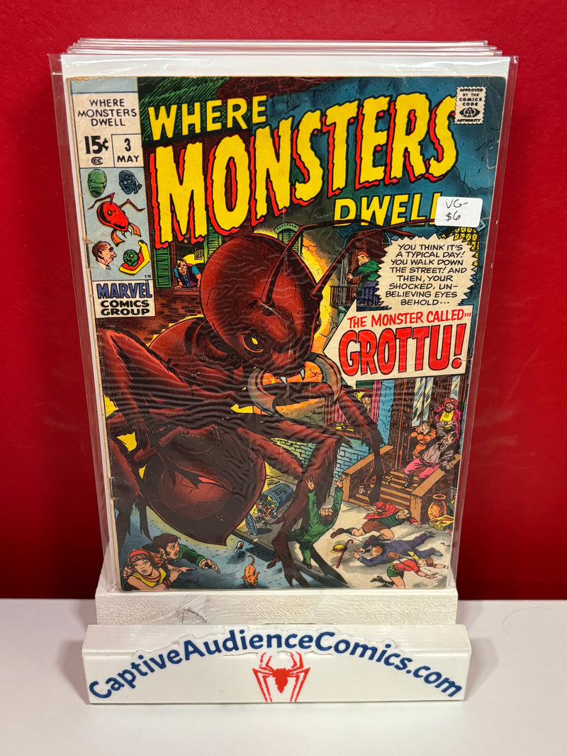 Where Monsters Dwell, Vol. 1 #3 - VG-