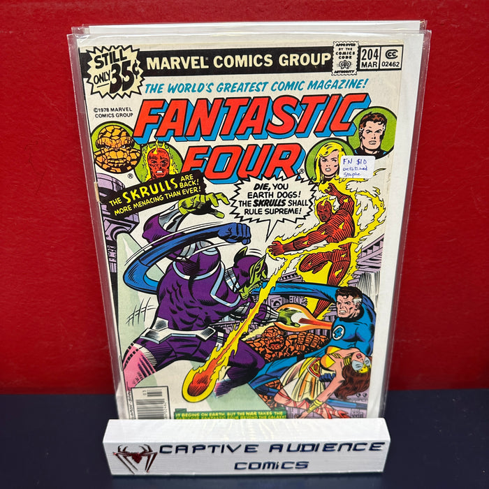 Fantastic Four, Vol. 1 #204 - Detatched Staple - FN