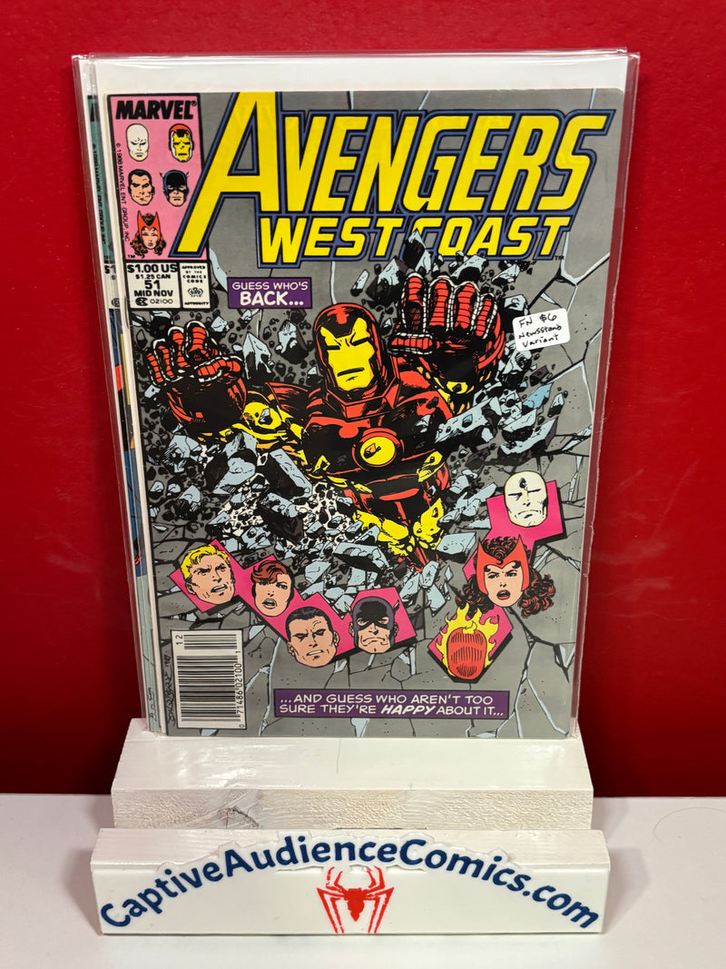 The West Coast Avengers, Vol. 2 #51 - Newsstand Variant - FN