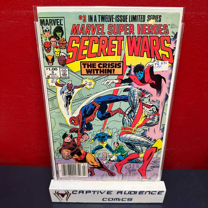Marvel Super Heroes Secret Wars #3 - CPV - VG