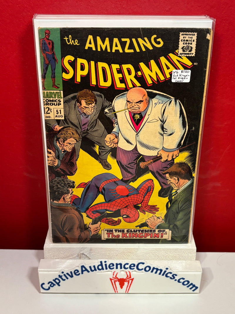 The Amazing Spider-Man, Vol. 1 #51 - 2nd Kingpin - 1st Kingpin Cover - VG