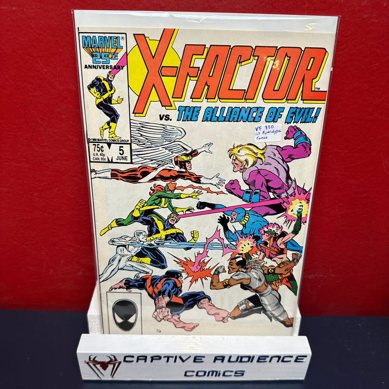 X-Factor, Vol. 1 #5 - 1st Apocalypse Cameo - VF
