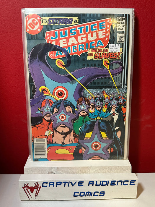 Justice League of America, Vol. 1 #190 - Newsstand Variant - FN+