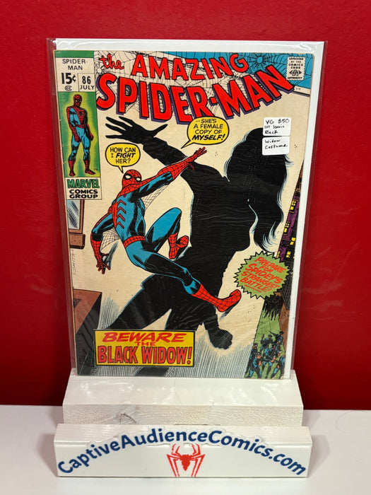 The Amazing Spider-Man, Vol. 1 #86 - 1st Iconic Black Widow Costume - VG