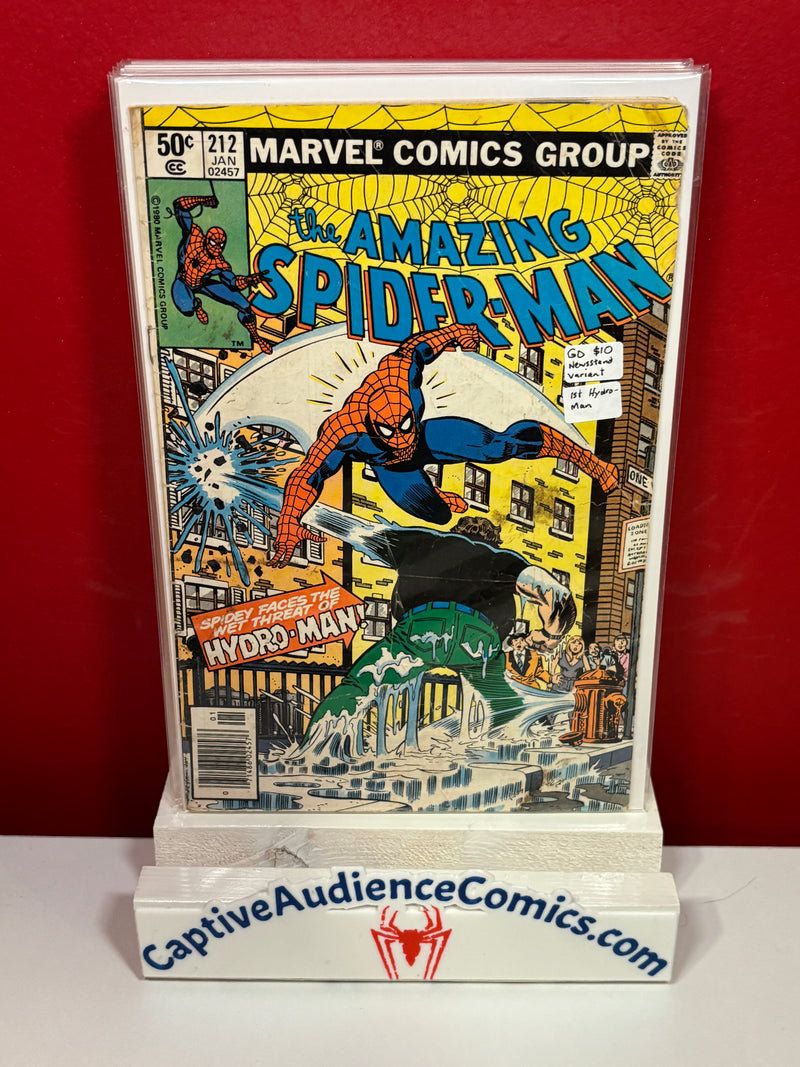 The Amazing Spider-Man, Vol. 1 #212 - Newsstand Variant - 1st Hydro-Man - GD