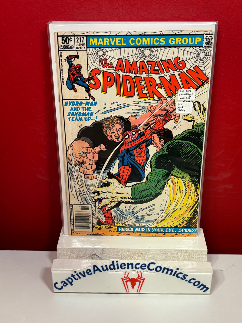 The Amazing Spider-Man, Vol. 1 #217 - Newsstand Variant - 1st Mud-Thing - FN