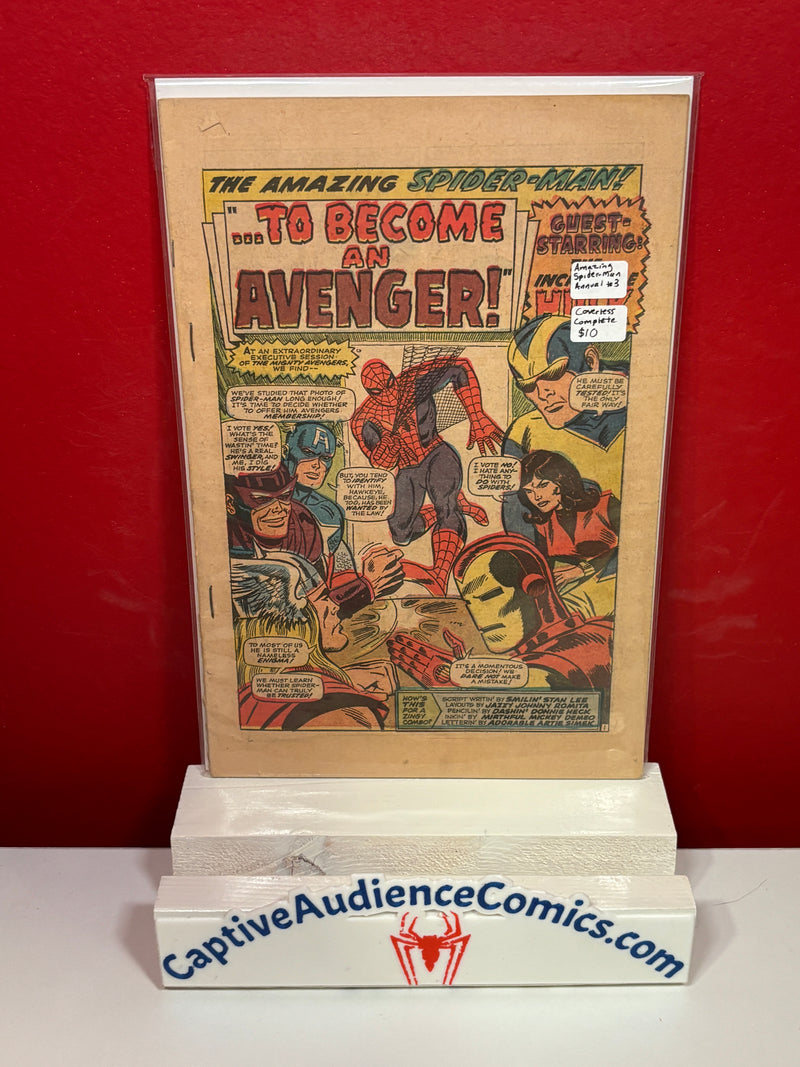 The Amazing Spider-Man, Vol. 1 Annual #3 - Coverless Complete