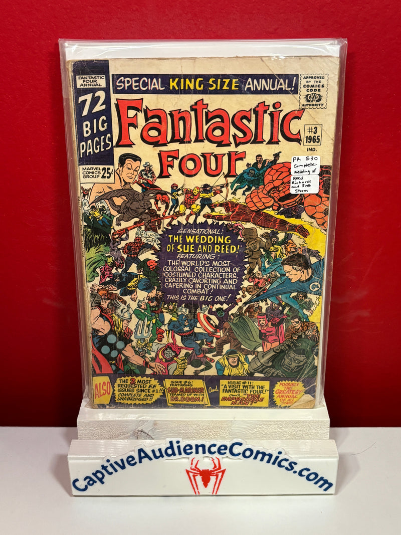 Fantastic Four, Vol. 1 Annual #3 - Complete Wedding of Reed Richards and Sue Storm - PR