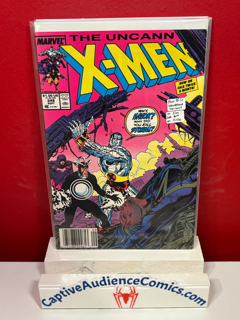 Uncanny X-Men, Vol. 1 #248 - Newsstand Variant - 1st Jim Lee Art on Title - FN+