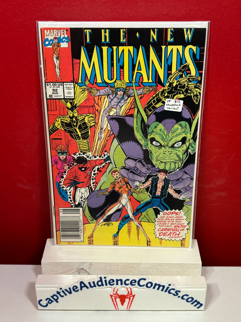 New Mutants, Vol. 1 #92 - Newsstand Variant - VF