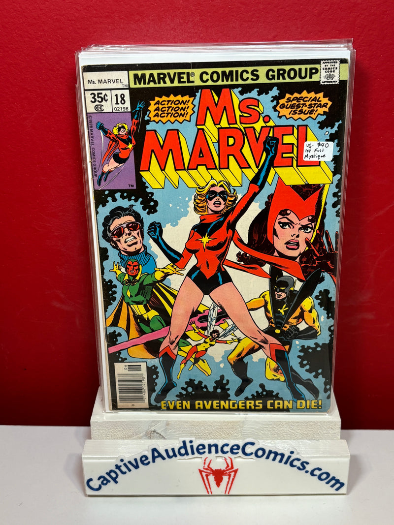 Ms. Marvel, Vol. 1 #18 - 1st Full Mystique - VG-