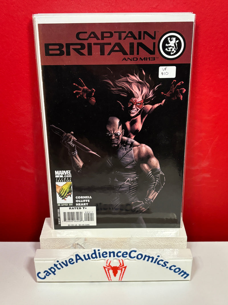 Captain Britain and MI:13 #5 - VF
