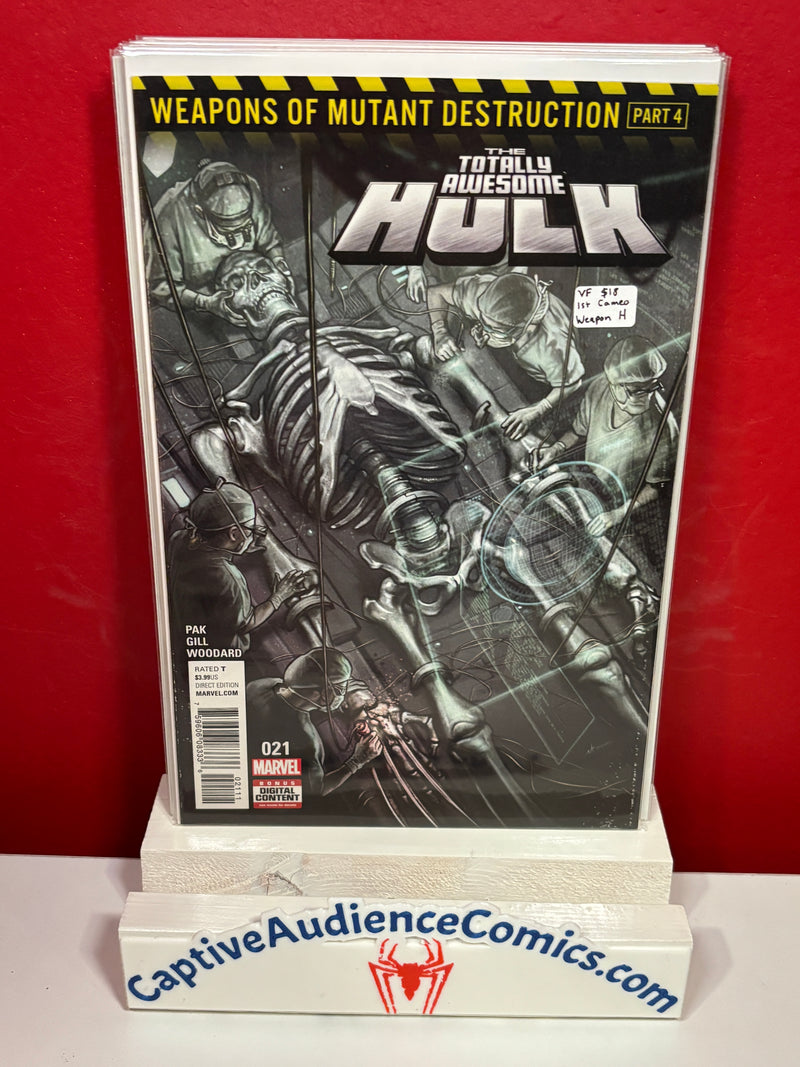 Totally Awesome Hulk #21 - 1st Cameo Weapon H - VF