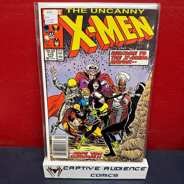 Uncanny X-Men, Vol. 1 #219 - Newsstand Variant - NM