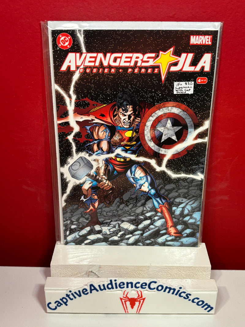 JLA / Avengers #4 - Superman with Cap Shield - VF+