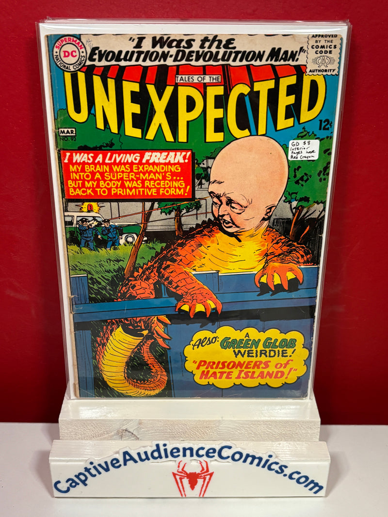 Unexpected, Vol. 1 #93 - Interior Pages have Red Crayon - GD