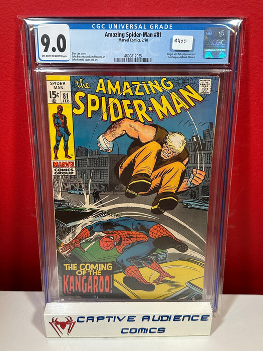 Amazing Spider-Man, The Vol. 1 #81 - 1st Kangaroo - CGC 9.0