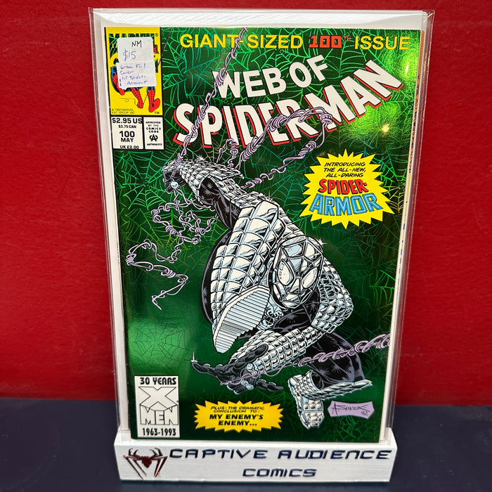 Web of Spider-Man, Vol. 1 #100 - Green Foil Cover - 1st Spider-Armour - NM