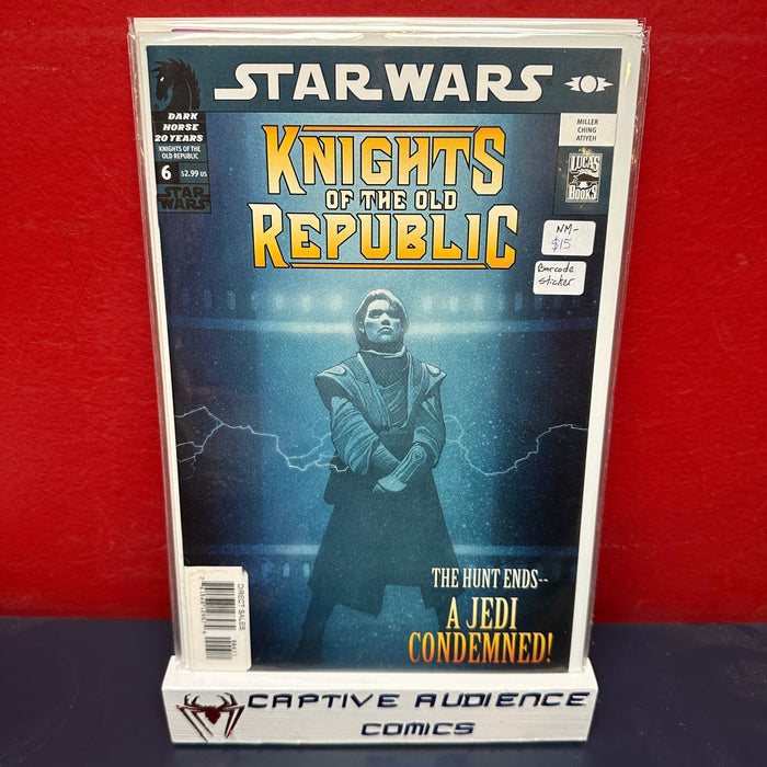 Star Wars: Knights of the Old Republic #6 - Barcode Sticker - NM-