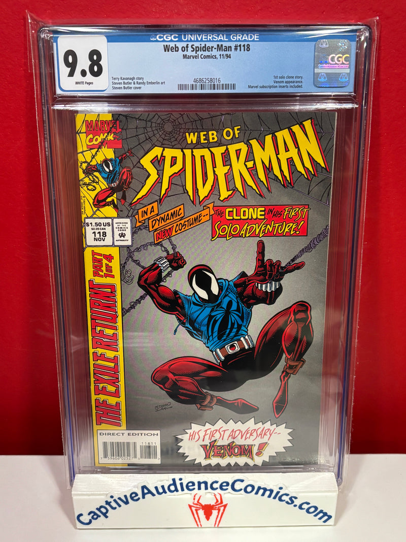 Web of Spider-Man, Vol. 1 #118 - 1st Ben Reily Scarlet Spider - CGC 9.8
