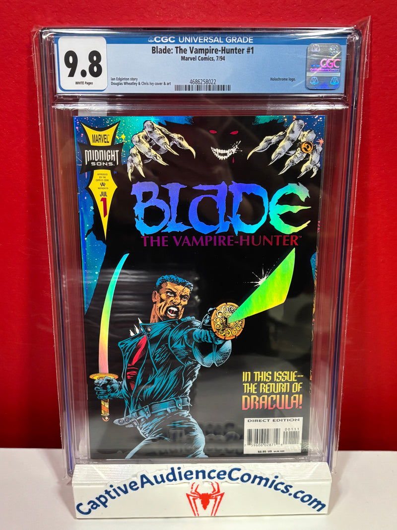 Blade: The Vampire Hunter #1 - Holochrome Logo - CGC 9.8