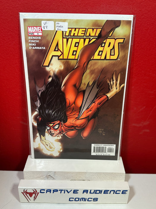 New Avengers, Vol. 1 #4 - 1st Maria Hill - VF
