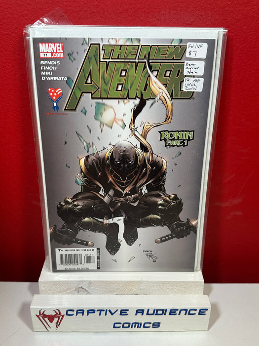 New Avengers, Vol. 1 #11 - Rear Corner Stain - 1st Maya Lopez Ronin - FN/VF