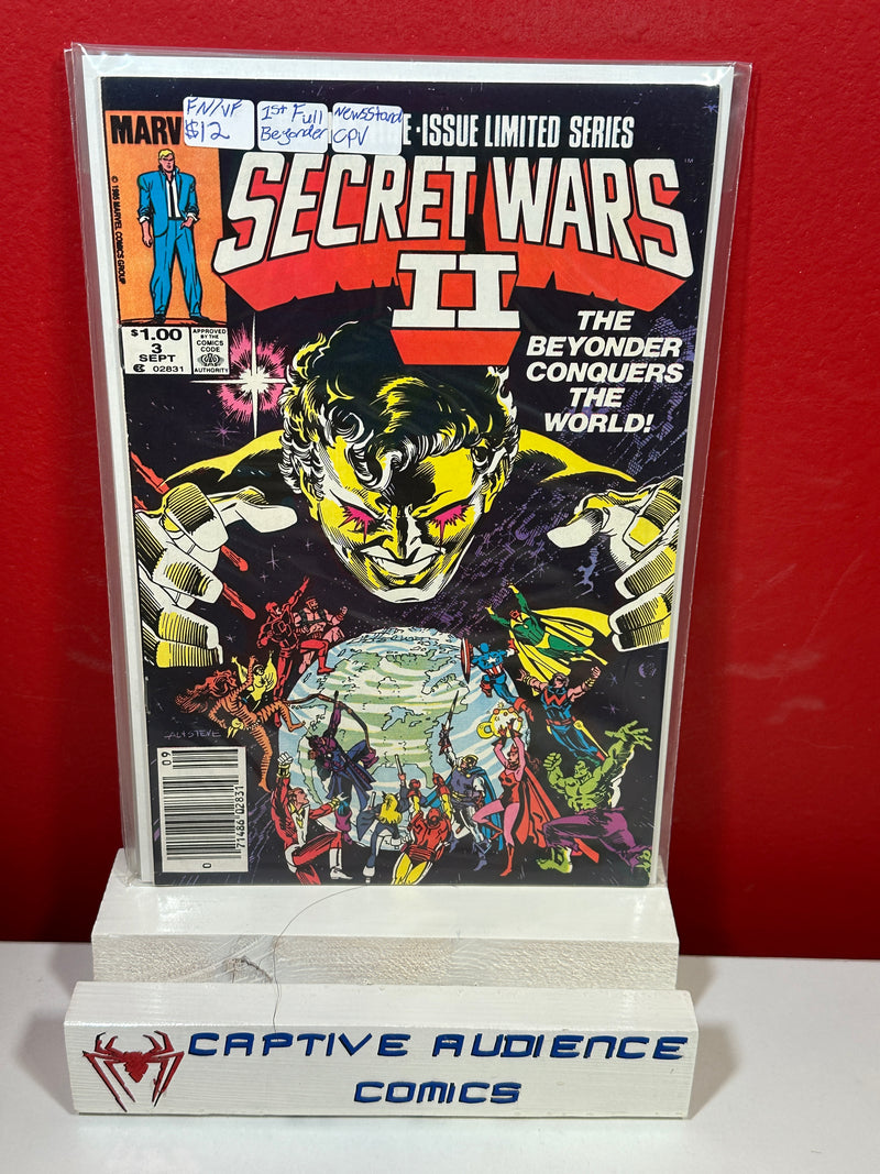 Secret Wars II #3 - 1st Full Begonder - Newsstand CPV - FN/VF