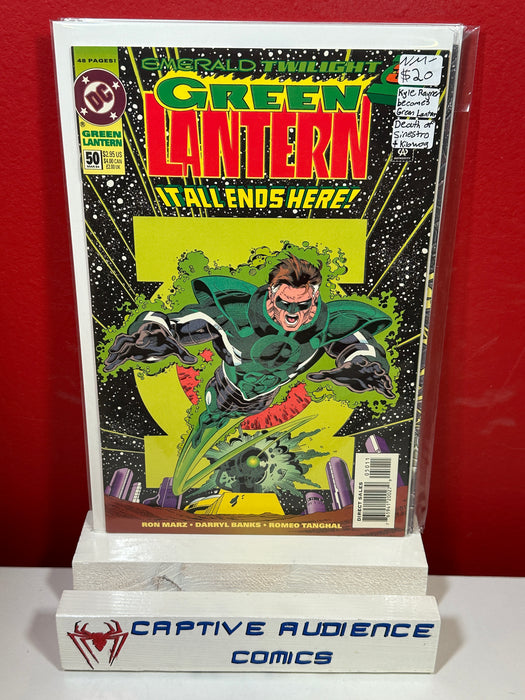 Green Lantern, Vol. 3 #50 - Kyle Rayne becomes Green Lentern Death of Sinestro + Kilowog - NM-