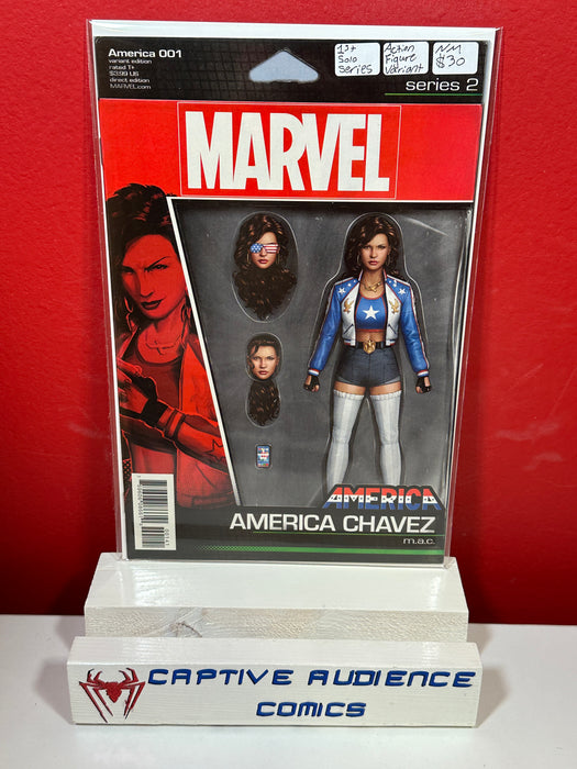 America #1 - 1st Solo Series - Action Figure Variant - NM