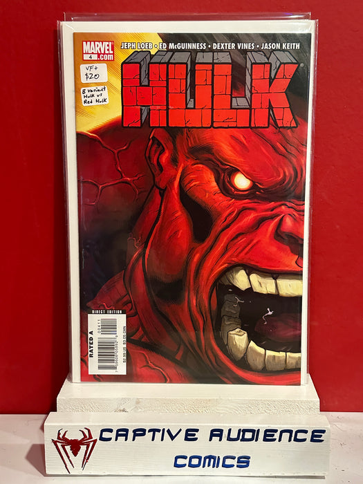 Hulk, Vol. 1 #4 - B Variant - Hulk vs Red Hulk - VF+