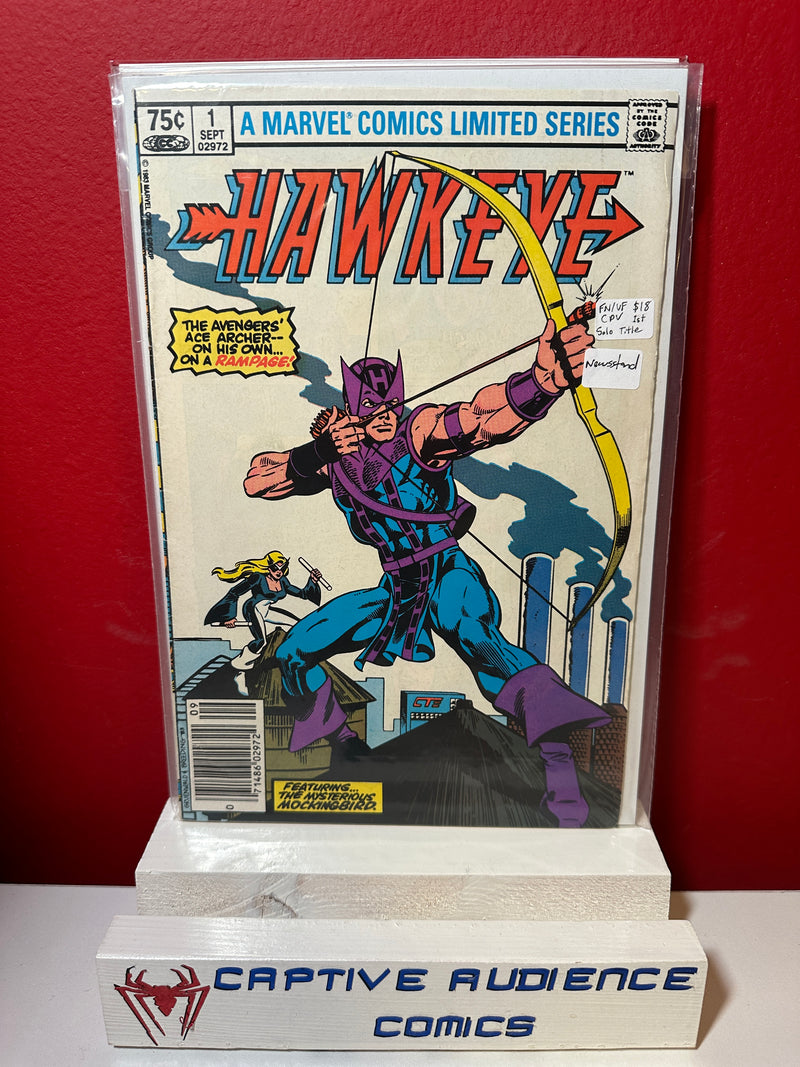 Hawkeye, Vol. 1 #1 - CPV 1st Solo Title Newsstand - FN/VF