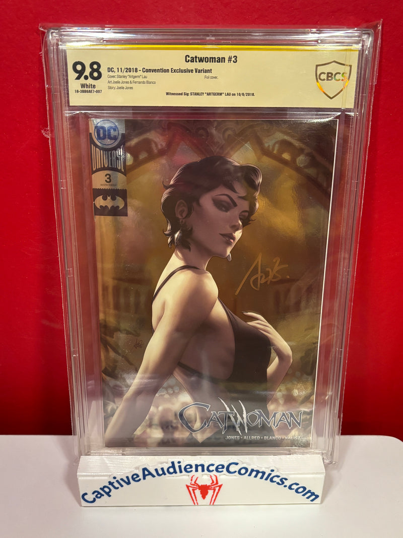 Catwoman, Vol. 5 #3 - Foil Convention Variant Signed Stanley Artgerm - CBCS (Not CGC) 9.8
