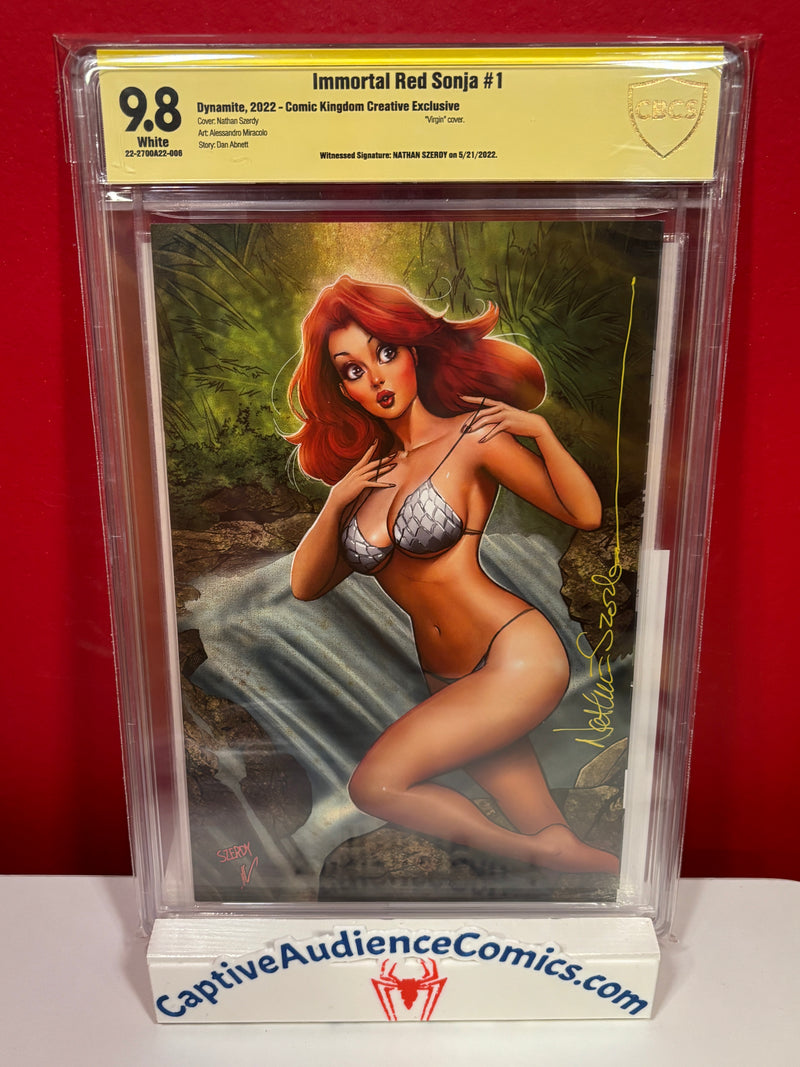 Immortal Red Sonja #1 - Szerdy CKC Virgin Signed by Szerdy with Print - CBCS (Not CGC) 9.8