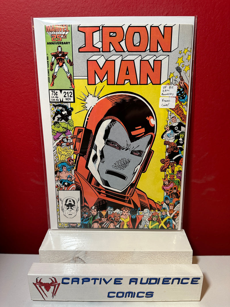 Iron Man, Vol. 1 #212 - 25th Anniversary Frame Cover - VF