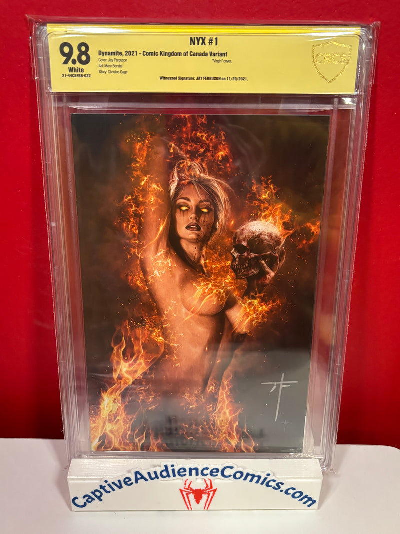Nyx #1 - CKC Virgin Signed Jay Ferguson - CBCS (Not CGC) 9.8