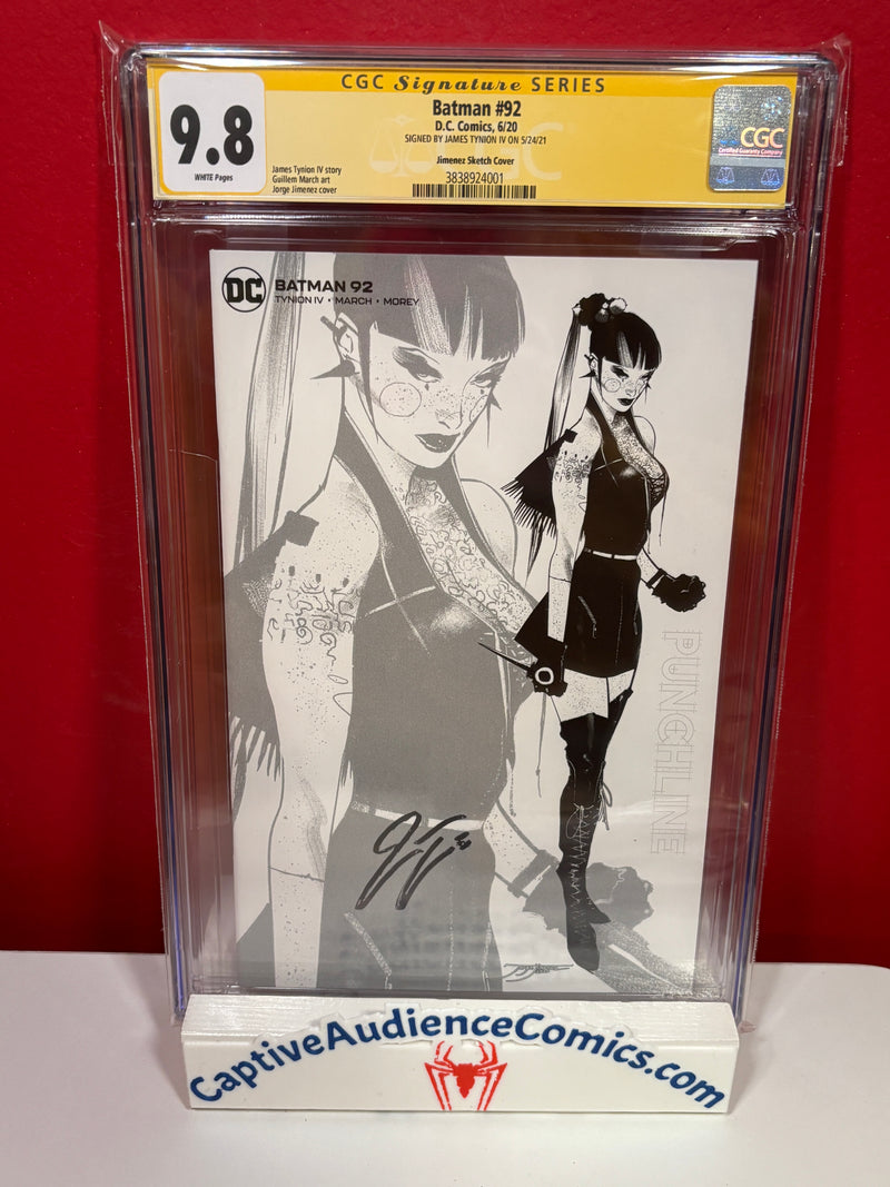 Batman, Vol. 3 #92 - One Per Store Design Variant Signed James Tynion - CGC 9.8