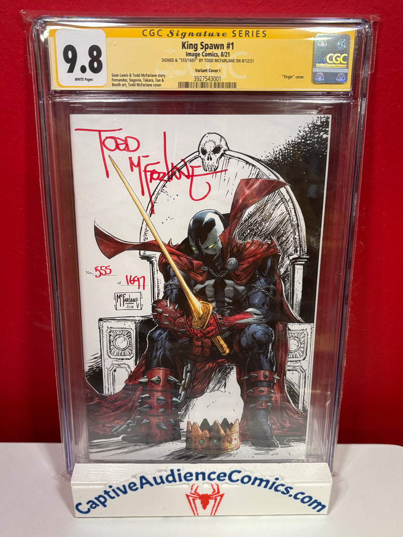 King Spawn #1 - McFarlane 1:250 Virgin Signed Todd McFarlane - CGC 9.8