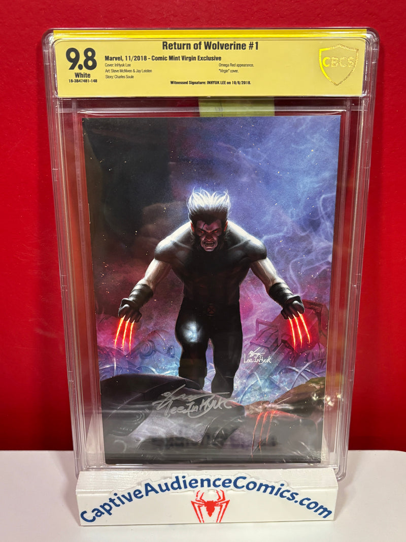 Return of Wolverine #1 - Comic Mint Virgin Exclusive Signed Inhyuk Lee - CBCS (Not CGC) 9.8