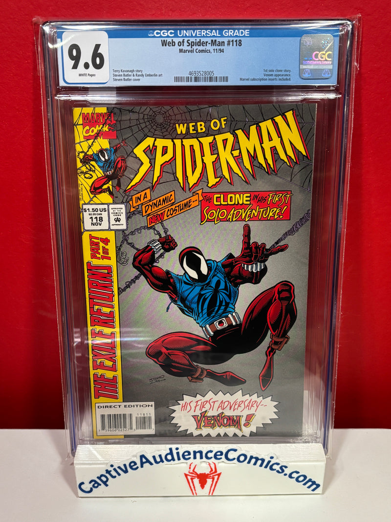 Web of Spider-Man, Vol. 1 #118 - 1st solo clone story - CGC 9.6