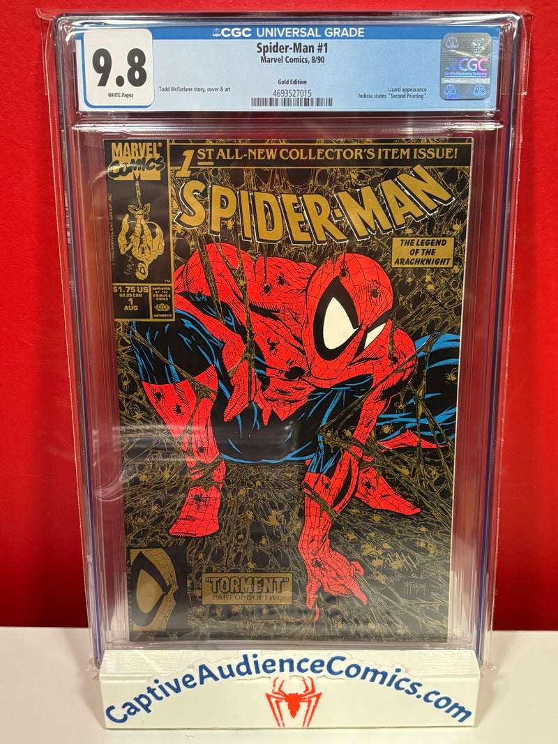 Spider-Man, Vol. 1 #1 - Gold 2nd Print Variant - CGC 9.8