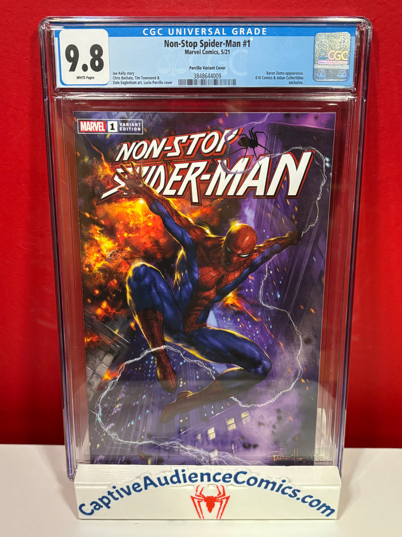 Non-Stop Spider-Man #1 - Parrillo Variant - CGC 9.8