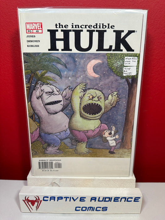 Incredible Hulk, Vol. 2 #49 - Where The Wild Things Are Homage Cover - VF/NM