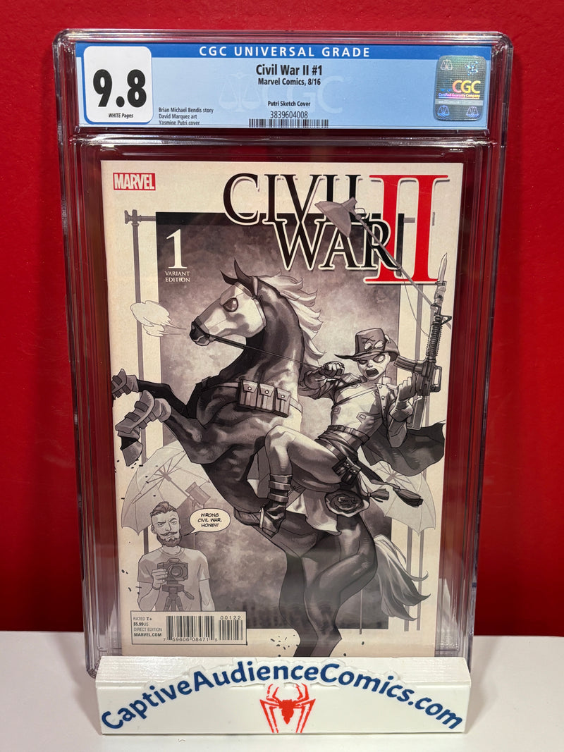 Civil War II #1 - Putri Sketch Variant - CGC 9.8