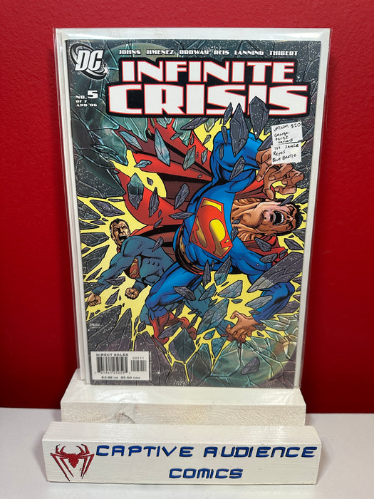 Infinite Crisis #5 - 1st Jamie Reyes Blue Beetle, George Perez Variant - VF/NM