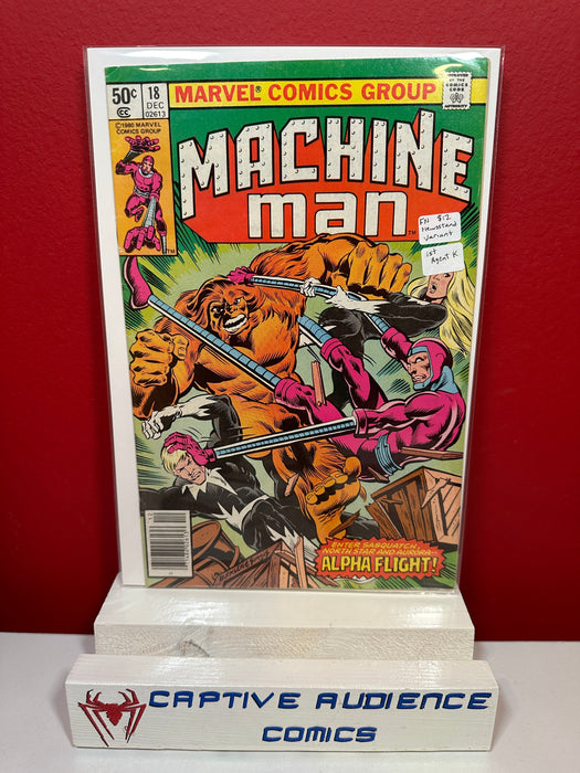 Machine Man, Vol. 1 #18 - Newsstand Variant, 1st Agent K - FN