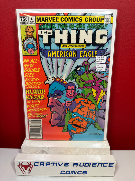 Marvel Two-In-One, Vol. 1 Annual #6 - Newsstand Variant 1st American Eagle - FN+