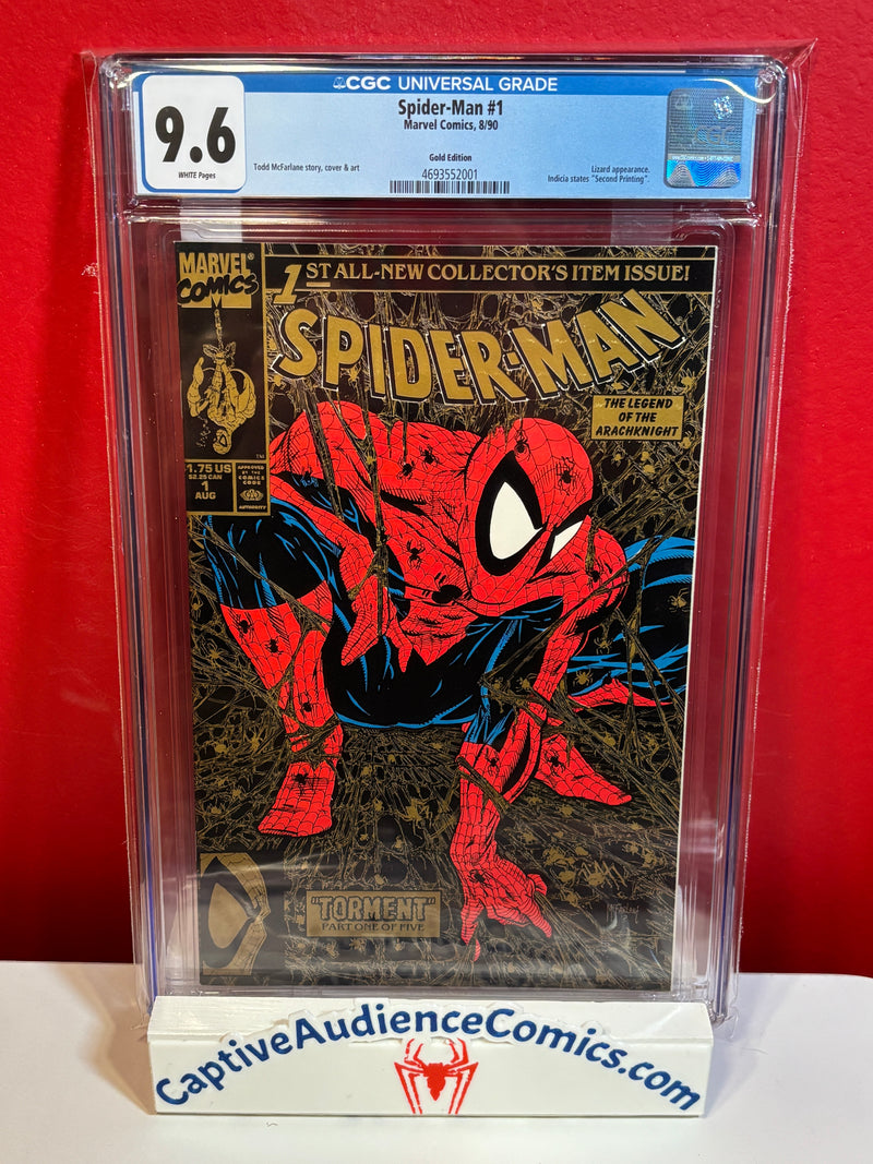 Spider-Man, Vol. 1 #1 - Gold 2nd Print Variant - CGC 9.6